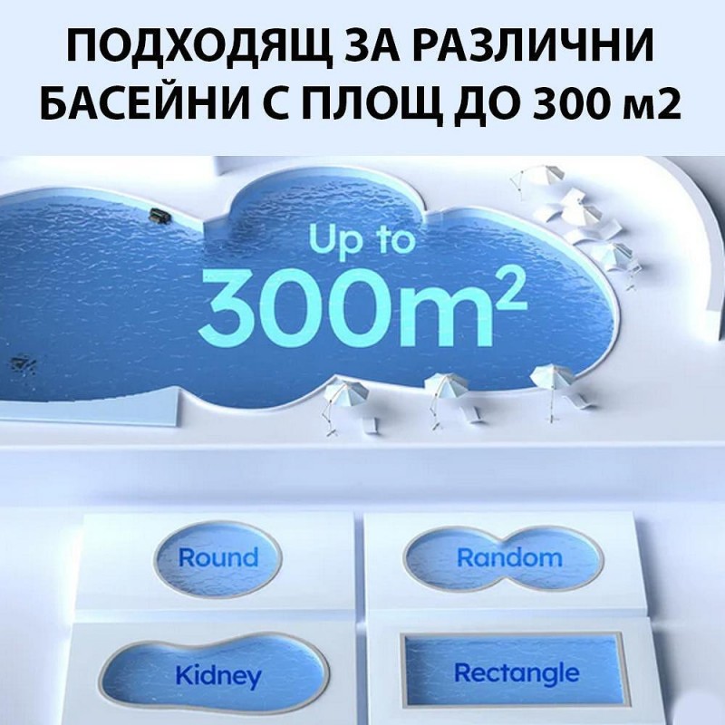 Безкабелен робот за басейни със зарядна станция Wybot S2 Pro